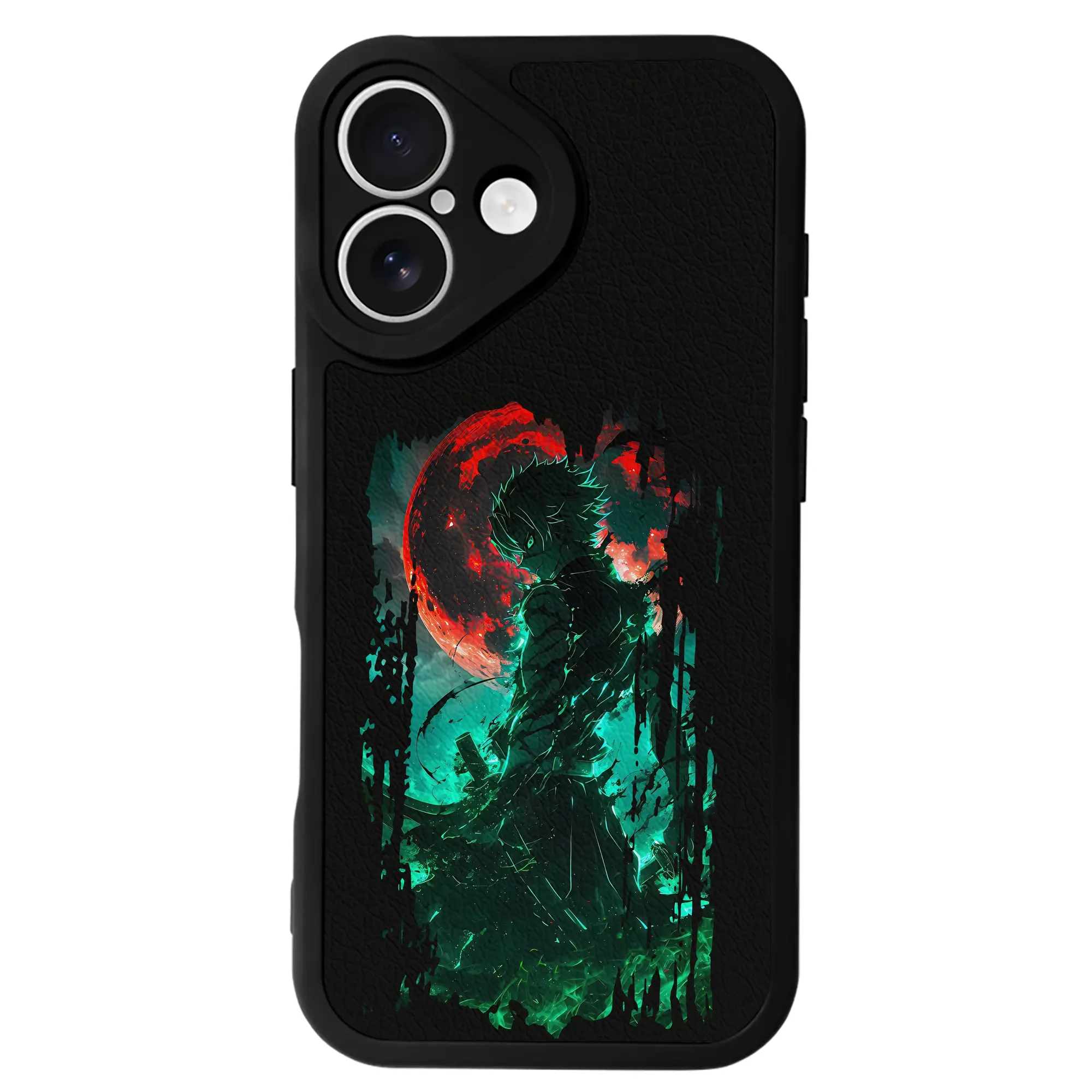 鬼滅の刃 グッズ,不死川 実弥 - IPhone 16シリーズ対応 ・ シリコンスマホケース ・ レザー調 ・ 高精度フィット ・ 耐衝撃 ・ ワイヤレス充電対応 ・ 精密カット